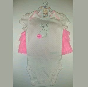 Carter's easter bunny bodysuit with Pink tutu 6 m